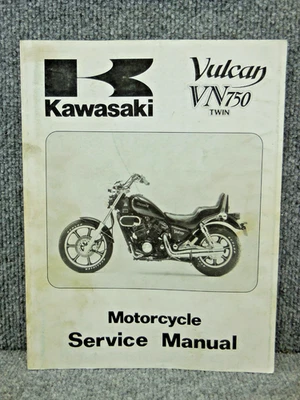 Manual de reparación de servicio de motocicleta Kawasaki VN750 1985-1996 original de fábrica OEM Foto 1 de 4