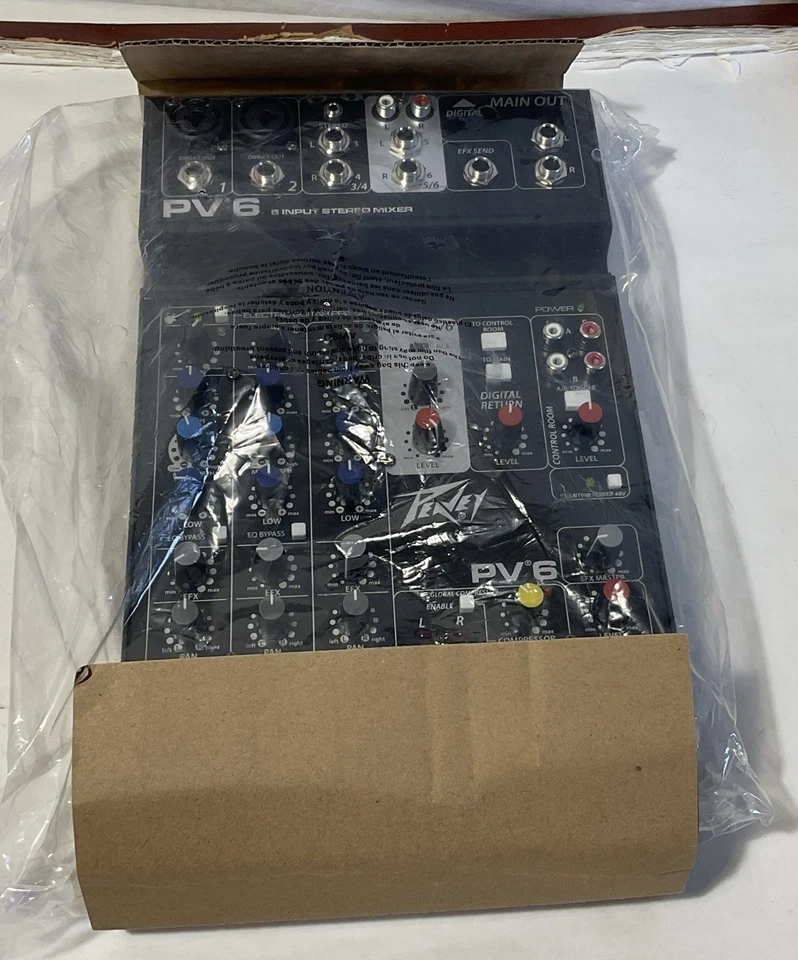 Peavey, PV6, 6 Input StereoMixer, Store Demo, - Image 1 of 4