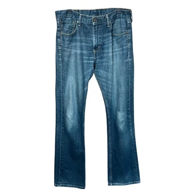 Calça jeans Levi's 527 masculina bootcut azul lavagem escura bigode tamanho 33x34 - Imagem 1 de 4