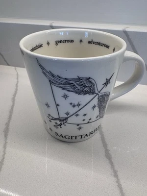 Williams Sonoma Rory Dobner Zodiac Porcelain Mug Virgo White Sagittarius - Image 1 of 3
