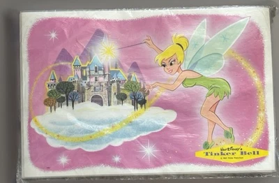 Antigo Conjunto Selado de 4 Placemats Walt Disney Branca de Neve Sininho RCA Victor Ad - Imagem 1 de 4