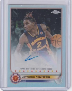 2022 Topps Chrome McDonald's All American Arterio Morris #CA-AM Autographs - Picture 1 of 2