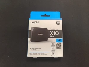 Brand New Sealed - Crucial - X10 Pro 4TB USB-C External SSD - Black - Bild 1 von 6