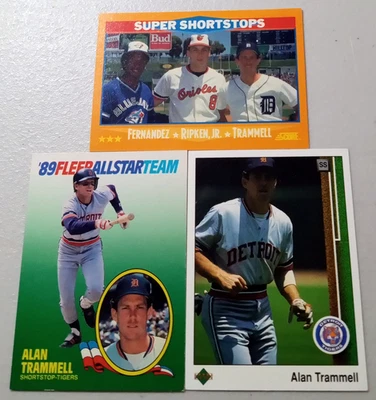 Alan Trammell 1989 Fleer All-Stars #11 y 1989 cubierta superior Foto 1 de 4