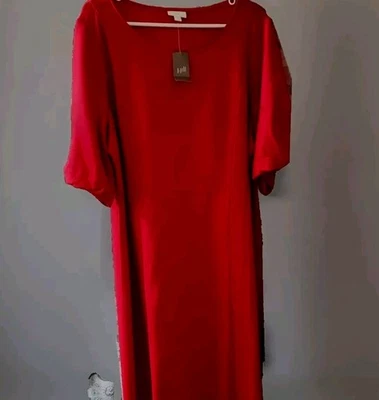 JILL STUART, Feminino 1x 🍒 Red Aline, Vestido com Mangas Balão Lindo!  - Imagem 1 de 3