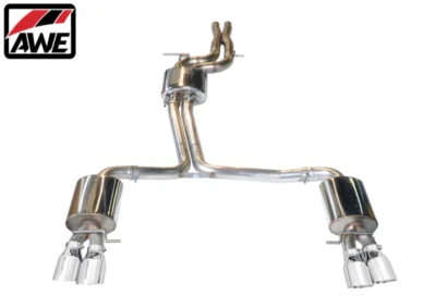 AWE Touring Edition Cat-Back Exhaust w/ Chrome Tips For 2008-2012 Audi S5 4.2L Foto 1 de 4