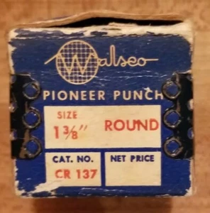 Vintage WALSCO PIONEER 1-3/8" DIAMETER ROUND RADIO CHASSIS PUNCH - Picture 1 of 6