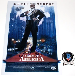 ACTOR EDDIE MURPHY SIGNED 'COMING TO AMERICA' MOVIE POSTER BECKETT COA PROOF - Picture 1 of 4