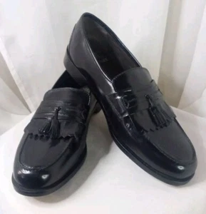 New 12M Nunn Bush Shoes Black Kiltie Tassel Slip-0n Dress Flex Loafers Mens 12 M - Picture 1 of 17