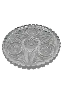 Vintage Glass Plate “Trivia” 1970’s 5x5 Inch Molded Glass - Picture 1 of 5