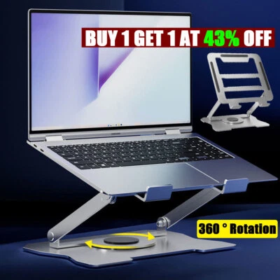 Adjustable Portable Folding Laptop Stand Tablet Desktop Holder Office Support UK - Image 1 of 4