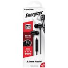 Hands Free Energizer CIA10 Metal Stereo 3.5mm Black Micrphone Multi Operation Co