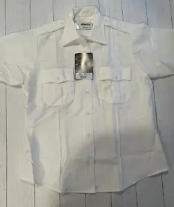 ELBECO 9810LCN MENS TexTrop™ Short Sleeve-40 Polyester Shirt WHITE - Picture 1 of 8