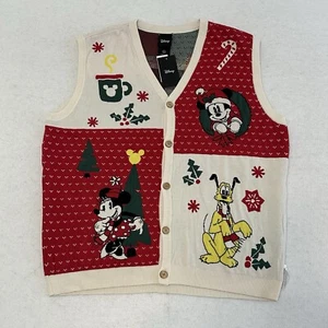 Disney Mickey Mouse And Friends Holiday Sweater Vest Christmas Goofy Donald 2XL - Picture 1 of 11