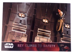 2016 Topps Star Wars: The Force Awakens refractor cromado Rey Climbs #87 - Imagen 1 de 2