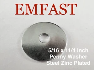 5/16 x 11/4 Zoll Penny Reparaturscheibe Flach Kotflügel Stahl Zink Scheiben 1 1/4 - Bild 1 von 1