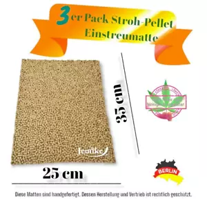 3x 35cmx25cmx13mm Hemp Mat, Nagerteppich, Nagermatte, Terrarium, Einstreu, Hanf - Bild 1 von 9