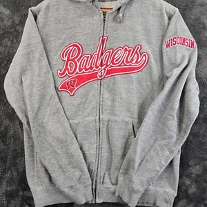 Wisconsin Badgers Collegiate zipup hoodie American Classic Sportswear Medium WIS - Picture 1 of 10