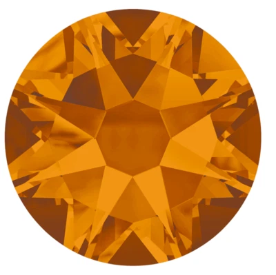 COPPER ORANGE 7ss 2mm 2058 IHC Austrian Crystal Flatback Rhinestones 144 pcs - Image 1 of 4