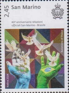2024 San Marino 40esimo relazioni con il Brasile NUOVO - Imagen 1 de 1