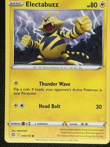 Pokémon TCG Electabuzz Sword & Shield: Brilliant Stars 046/172 Regular Common - Picture 1 of 1