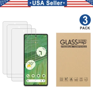 3PK Tempered Glass Protector Google Pixel XL 3 4 5 6 7 7a 8a 8 9 10 Pro Fold XL - Picture 1 of 29