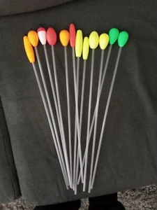12 pajitas de pesca de 18 pulgadas de largo nueva variedad de colores - Imagen 1 de 1