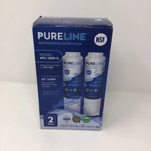 Pureline PL-1300-S Refrigerator Water Filter. Replaces GE GSWF, 2 Pack - Picture 1 of 9