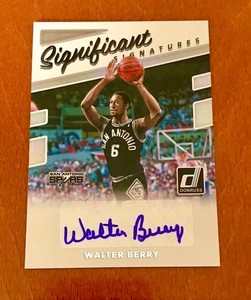 2017-18 Walter Berry Panini Donruss Significant Signatures Spurs