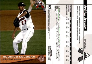 Rodrigo Escobar 2006 Grandstand Salem Avalanche #16 Card *AutographDen*