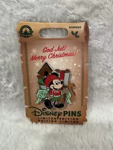 2024 Disney Parks Pin Holidays Around the World Norwegen Mickey Mouse LE 2000 - Bild 1 von 2