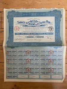 TABACS D'ORIENT & D'OUTREMER (TURQUIE) titre de 25 actions (I1) - Foto 1 di 1