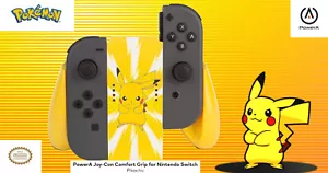 PowerA OFFICIAL Joy-Con Comfort Grip *LIGHTNING PIKACHU EDITION* (Switch) New - Picture 1 of 12