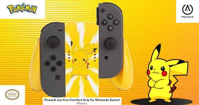 PowerA OFFICIAL Joy-Con Comfort Grip *LIGHTNING PIKACHU EDITION* (Switch) New - Image 1 of 4