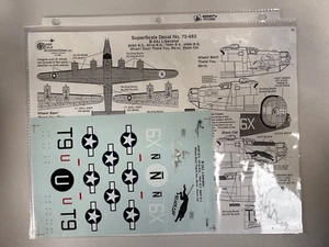 NEU Vintage Super Scale 72-683 B-24J Liberator War Modellflugzeug 1/72 Aufkleber (ASA3) - Bild 1 von 3