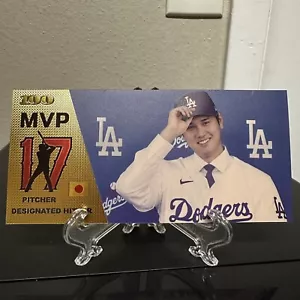 Billete Shohei Ohtani enchapado en lámina de oro de 24k de los Dodgers de béisbol coleccionable - Imagen 1 de 2