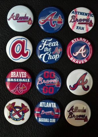 Atlanta Braves - 1 1/2" Inch Magnet Set (Set of 12) Cover