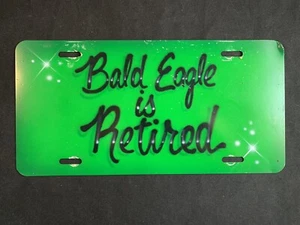 Vintage Bald Eagle is Retired License Plate - Picture 1 of 1