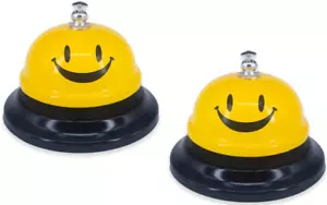 2 Pack Call Bell, 3.35" Diameter Metal Bell, Service Bell for Desk, Hotels, Scho - Picture 1 of 7