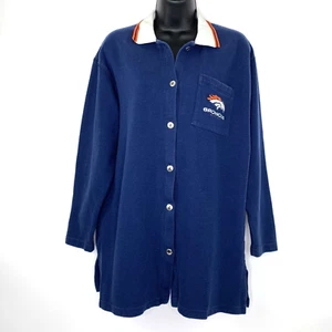 VTG Denver Broncos Sweater Women's Size Large Blue Long Sleeve NFL Gameday - Picture 1 of 13
