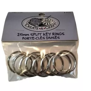 25 mm Split Ring Key Holder Create A Crafts 8 Rings - Picture 1 of 6