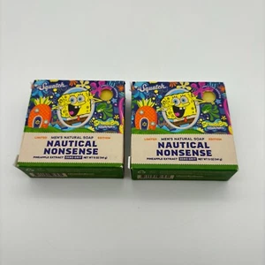Dr. Squatch Men's NAUTICAL NONSENSE Spongebob Squarepants Natural Soap Bars (x2) - Picture 1 of 3