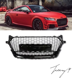 Audi TT MK3 FV 8S 2016-2020 TTRS Style Front Grille Gloss Black Honeycomb Mesh - Picture 1 of 4