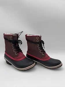 NWB SOREL Women's Slimpack 1964 Mid Calf Boot, Redwood, Candy Apple Size 6 - Picture 1 of 5