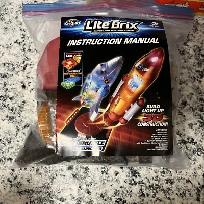 Lite Brix Building Block System -Star Shuttle And Launcher Cra-Z-Art Used - Image 1 of 3