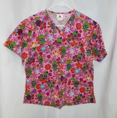Blusa Médica para Mujer Peaches "Frogs" Talla Pequeña - B3 Foto 1 de 4