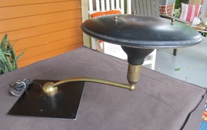 Black and Brass Flying Saucer Sight Light Lamp Mid Century Designer MG Wheeler - Picture 1 of 9