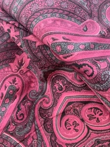 Vtg JINNY BEYER RJR Paisley Persian Print Quilt FABRIC Rose Pink Grey - Picture 1 of 4