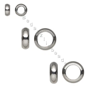 10 Edelstahl Chirurgenstahl Flache Zwischenscheibe Scheibe Rondelle Lose Perlen Klein - Groß - Bild 1 von 1