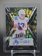 RILEY LEONARD 2023 LEAF EXOTIC CRYSTAL ALLIGATOR AUTO #5/6